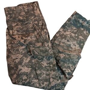 Army Combat Uniform Trousers Large-Long Multi Camo Cargo Military Rip Stop